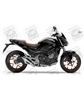 STICKER HONDA NC750S YEAR 2017 BLACK-BROWN (Compatible Product)