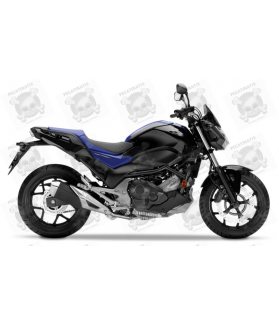 STICKER HONDA NC750S YEAR 2017 BLACK-BLUE (Compatible Product)