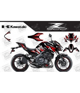 Stickers KAWASAKI Z-900 2017-2019 RED (Compatible Product)
