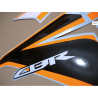 Stickers Honda CBR 125R 2011 SILVER-ORANGE