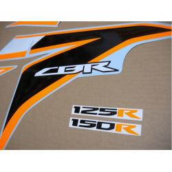 Stickers Honda CBR 125R 2011 SILVER-ORANGE