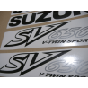 AUTOCOLLANT SUZUKI SV650S 2002 SILVER