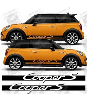 AUTOCOLLANT BANDES LATÉRALES Cooper S MK3 (Produit compatible)