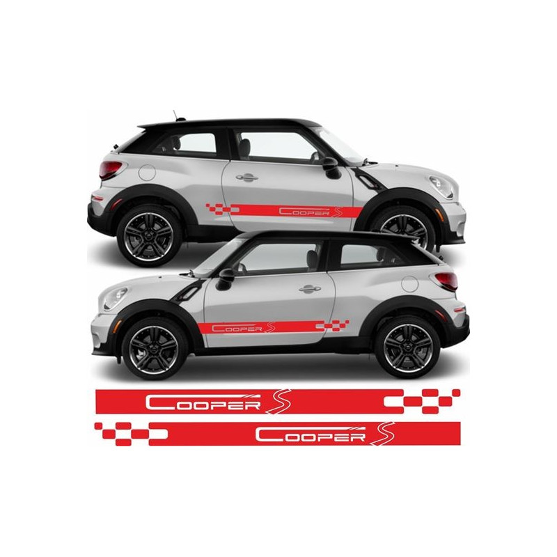 ADHESIVOS BANDAS LATERALES FLAG Cooper S PACEMAN