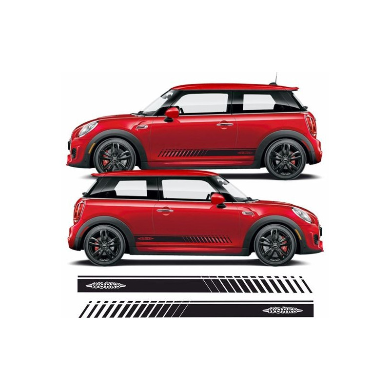 AUFKLEBER SEITENSTREIFEN FLAG Cooper JOHN WORKS