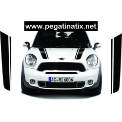 AUTOCOLLANT MINI Bonnet stripes Clubman Paceman Countryman