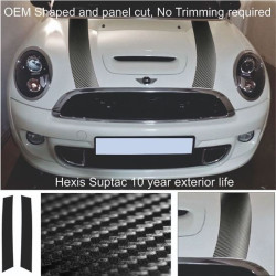 DECALS MINI S CARBON BONNET STRIPES