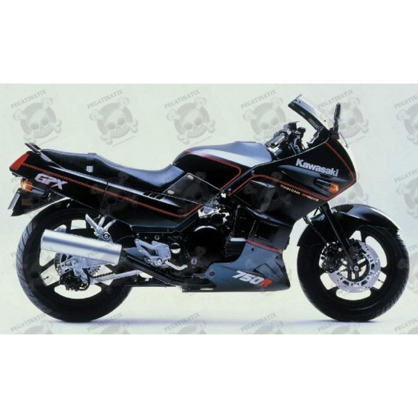 GPX 750R Decal Kit Silver and Red