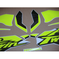 AUTOCOLLANT SET HONDA AFRICA TWIN YEAR 2015-2019 NEON YELLOW