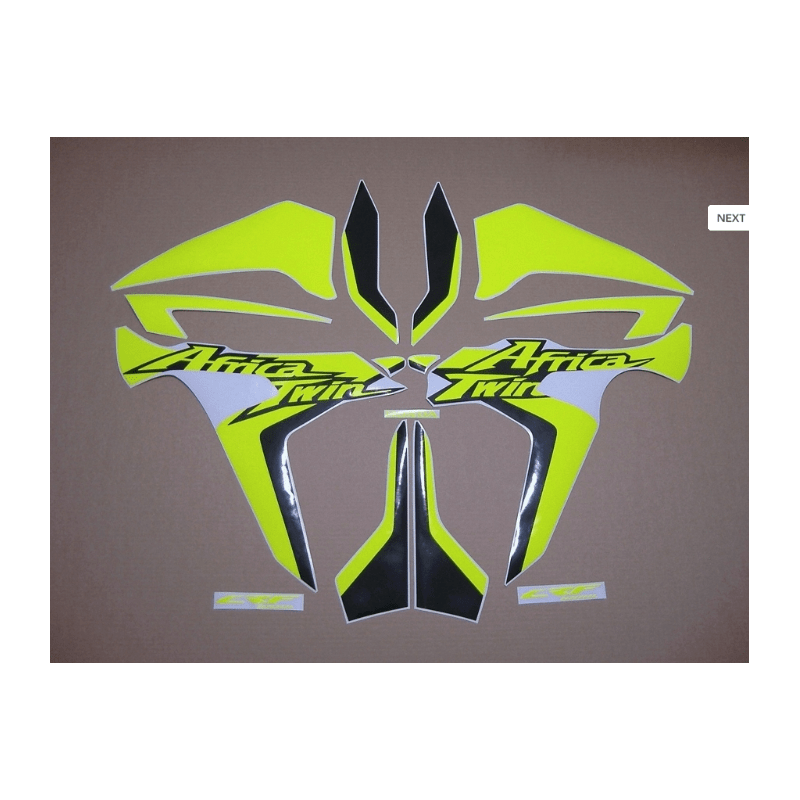 ADHESIVOS SET HONDA AFRICA TWIN YEAR 2015-2019 NEON YELLOW
