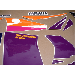 AUTOCOLLANT YAMAHA YZF-750R YEAR 1993 GREEN PURPLE ORANGE