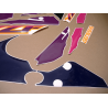 AUFKLEBER YAMAHA YZF-750R YEAR 1993 GREEN PURPLE ORANGE