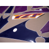 AUTOCOLLANT YAMAHA YZF-750R YEAR 1993 GREEN PURPLE ORANGE