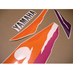AUTOCOLLANT YAMAHA YZF-750R YEAR 1993 GREEN PURPLE ORANGE