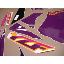 AUTOCOLLANT YAMAHA YZF-750R YEAR 1993 GREEN PURPLE ORANGE