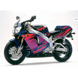 ADESIVO YAMAHA YZF-750R YEAR 1993 GREEN PURPLE ORANGE