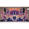 AUTOCOLLANT YAMAHA YZF-750R YEAR 1993 GREEN PURPLE ORANGE