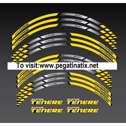 WHEEL RIMS STICKER DECAL AUFKLEBER AUTOCOLLANT VINYL ADESIVI YAMAHA TENERE