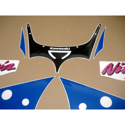 DECALS KAWASAKI ZXR-750 NINJA 1991 GREEN WHITE BLUE VERSION USA