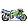 AUTOCOLLANT KAWASAKI ZXR-750 NINJA 1991 GREEN WHITE BLUE VERSION USA