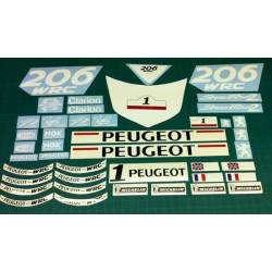 ADESIVI 206 WRC PEUGEOT SPORT