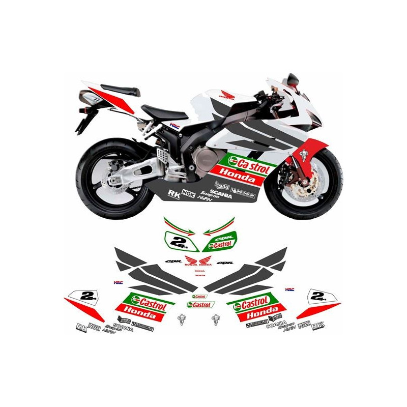 ADESIVOS HONDA CBR 1000RR YEAR 2003 CASTROL HRC