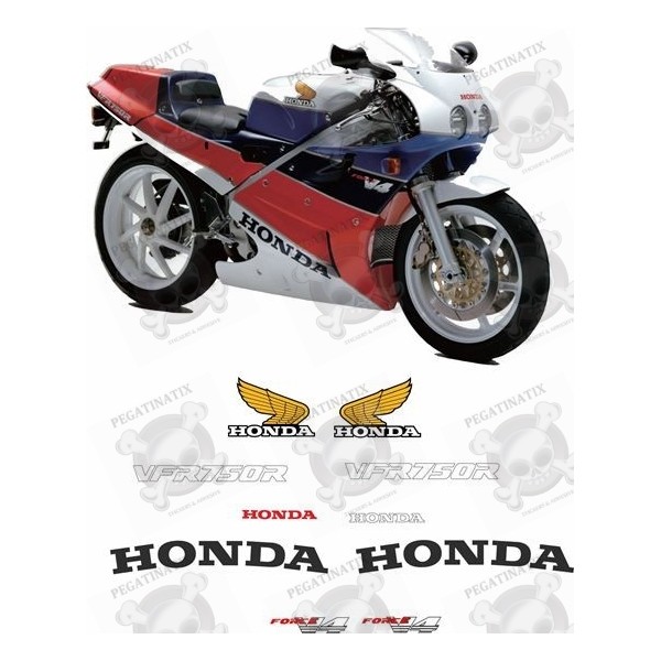 Honda Aufkleber Sticker links-rechts rot (Art. 5220)