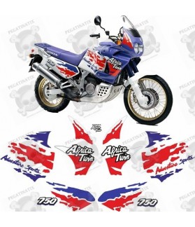 autocollant sticker decal aufkleber moto Africa twin 750 1996 blanche 