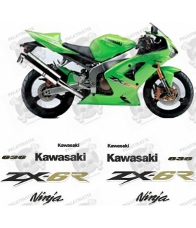 Kawasaki ZX-6R 636 YEAR 2003-2004 AUTOCOLLANT (Produit compatible)