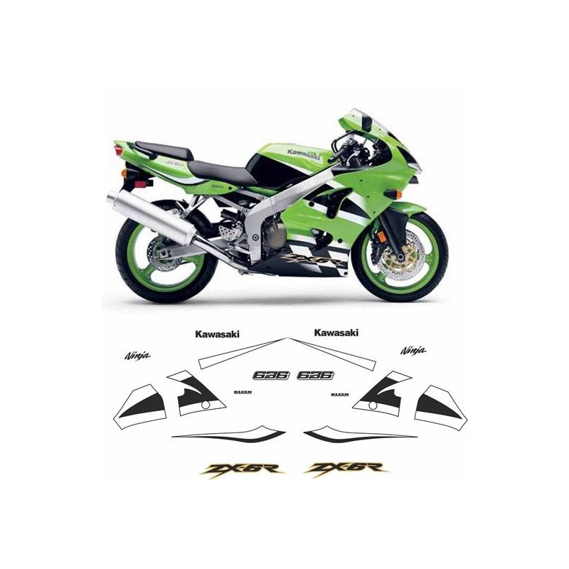 Kawasaki ZX-6R 636 YEAR 2000-2002 ADESIVI