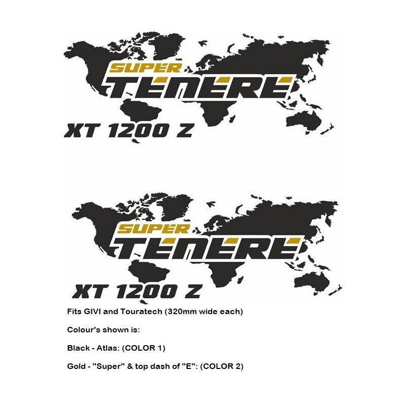 Yamaha XT 1200Z Super Tenere Givi - Touratech ADHESIVOS