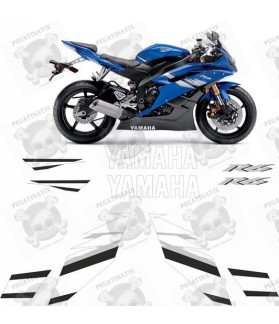 YAMAHA YZF R6 YEAR 2006 BLUE DECALS (Compatible Product)