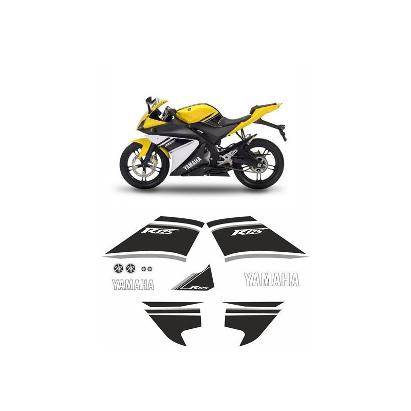 YAMAHA YZF 125R YEAR 2008 DECALS