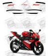 YAMAHA YZF 125R YEAR 2008 Red Stickers