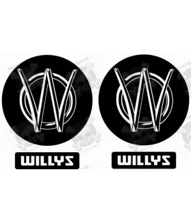 JEEP WILLYS STICKER X2 (Compatible Product)
