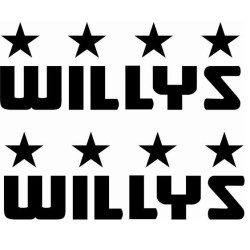 JEEP WILLYS ADESIVOS X2