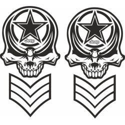 JEEP Army Skull ADESIVOS X2