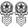 JEEP Army Skull AUFKLEBER X2