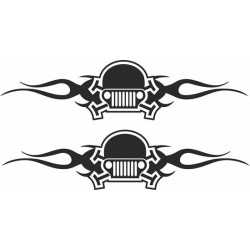JEEP SKULL ADHESIVOS X2