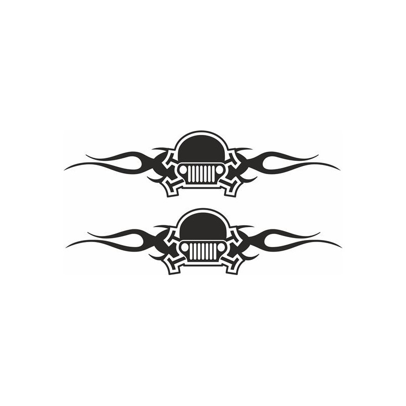 JEEP SKULL ADESIVI X2
