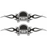 JEEP SKULL ADESIVI X2