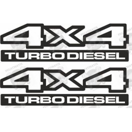 JEEP 4x4 Turbo Diesel STICKER X2