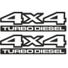 JEEP JEEP 4x4 Turbo Diesel ADESIVOS X2