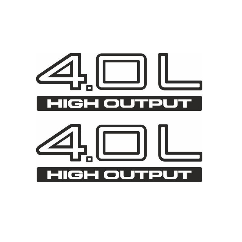 JEEP 4,0 L High Output ADESIVOS X2