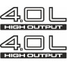 JEEP 4,0 L High Output ADESIVOS X2
