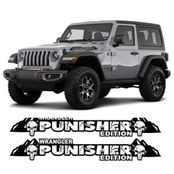 JEEP Wrangler "Punisher" AUFKLEBER X2