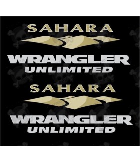 JEEP "Sahara Wrangler Unlimited" ADESIVOS X2 (Produto compatível)