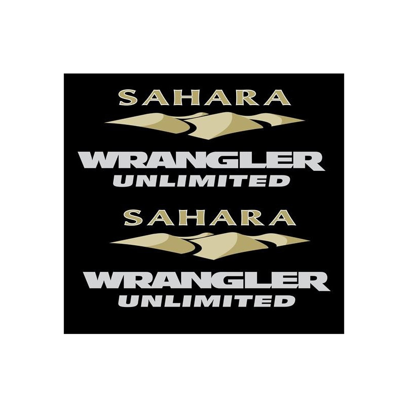 JEEP "Sahara Wrangler Unlimited" ADHESIVOS X2