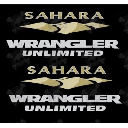 JEEP "Sahara Wrangler Unlimited" ADESIVOS X2