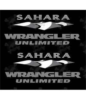 JEEP "Sahara Wrangler Unlimited" STICKER X2 (Compatible Product)